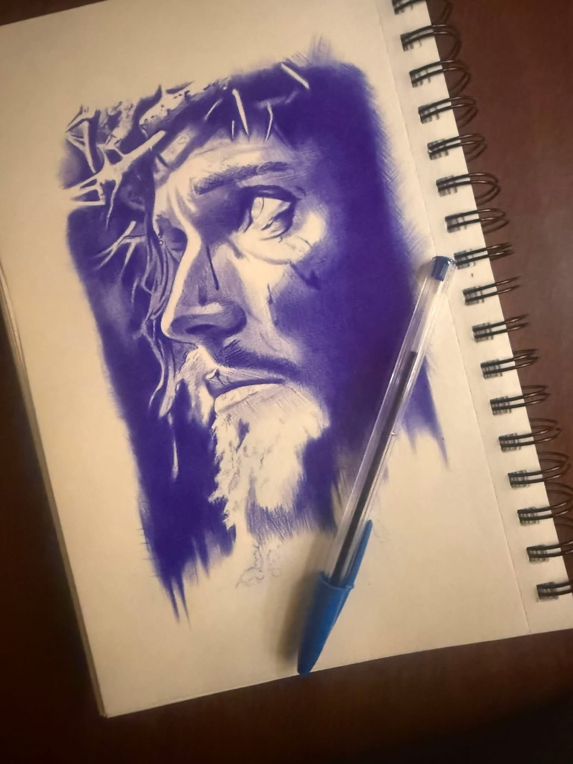 Original hand drawing of Jesus by Michael